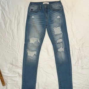 KanCan Distressed Straight Leg Jeans Sz 7/27